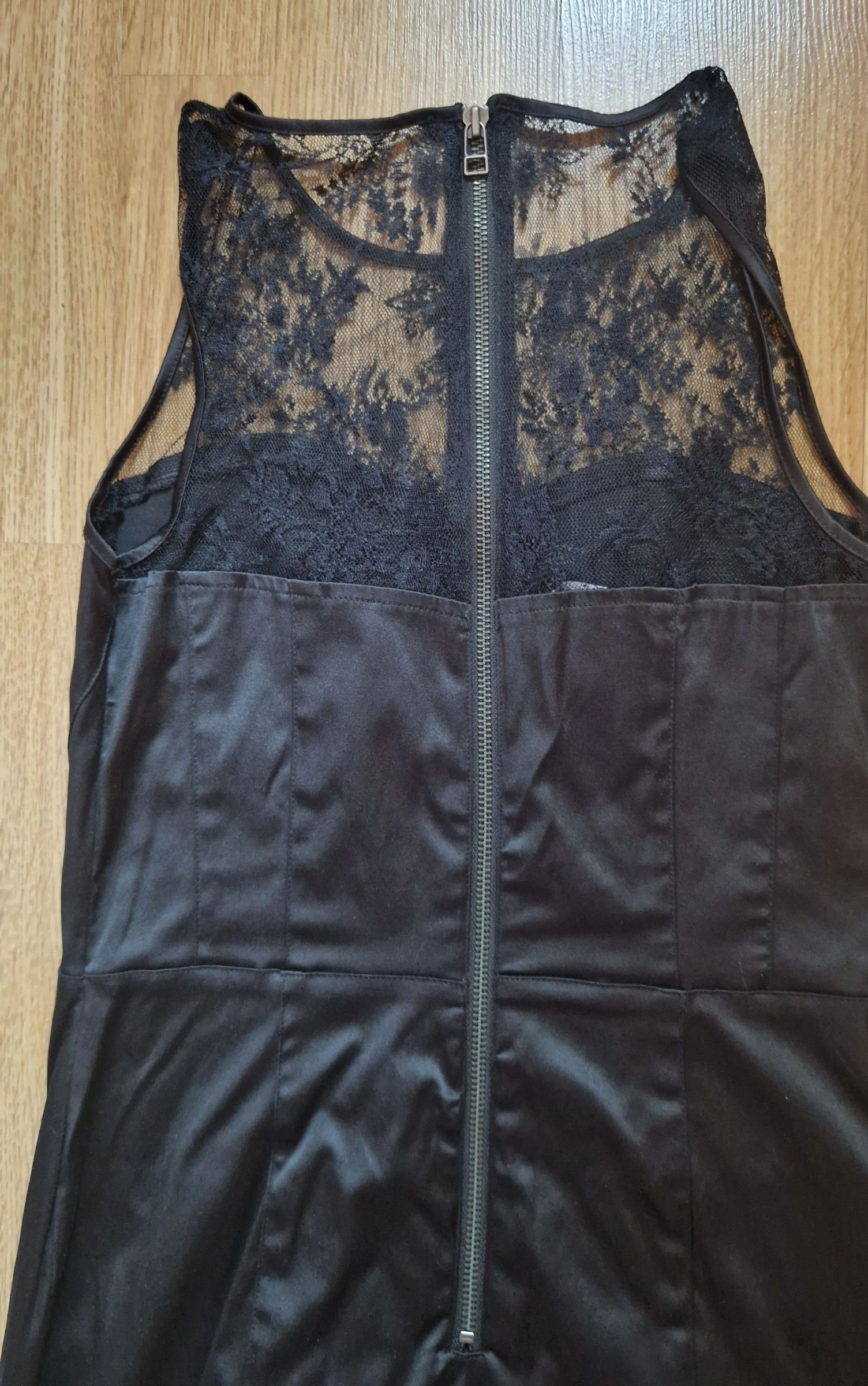 Vestido negro encaje corsé Stradivarius M – photo 18